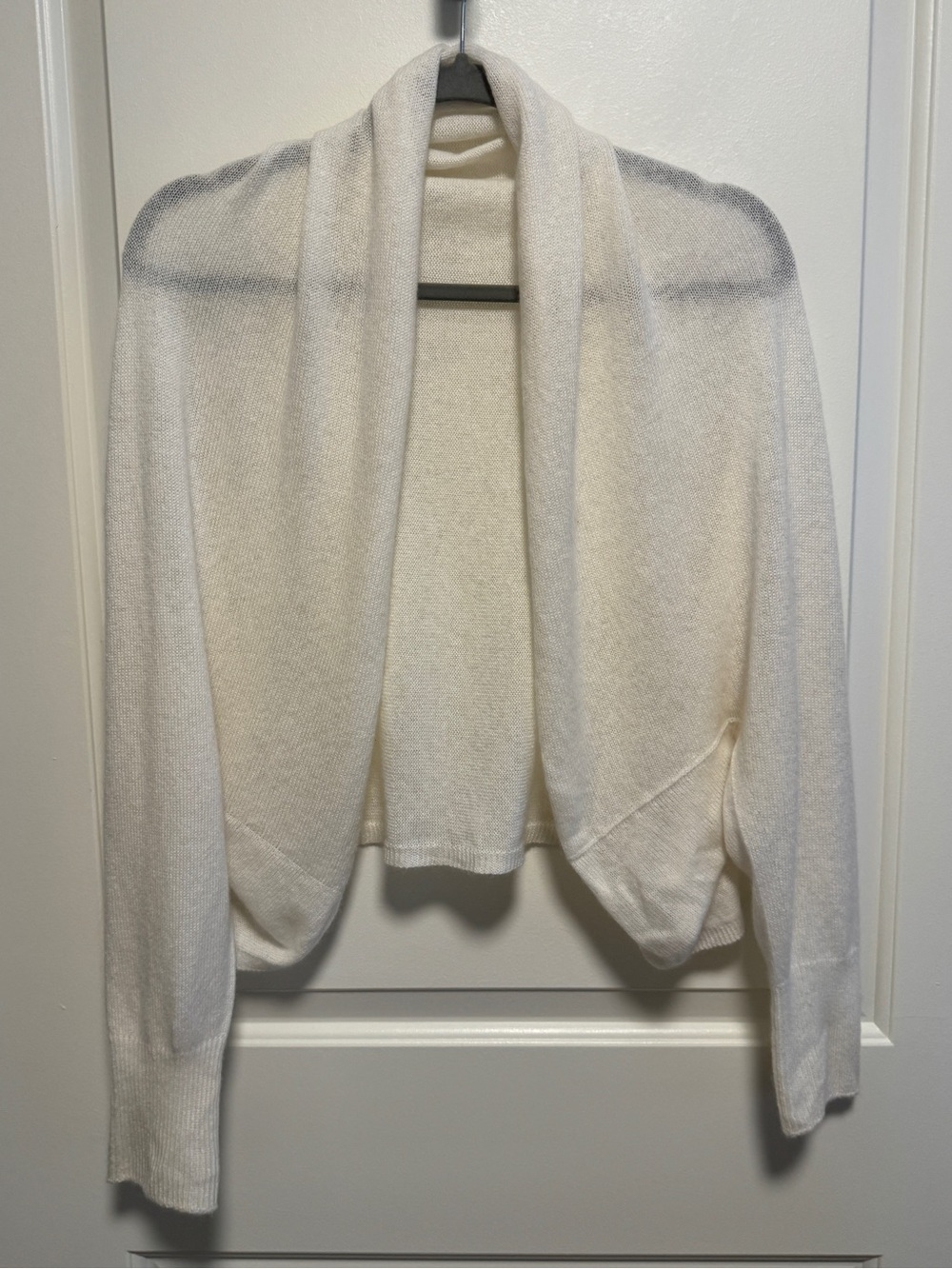 NakedCashmere Ivory Ecru Meli Featherweight Cashmere Shrug
